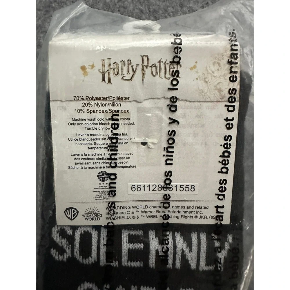 Harry Potter Ankle‎ Socks Women's 4-10 Gray Black 5 Pack Brand New